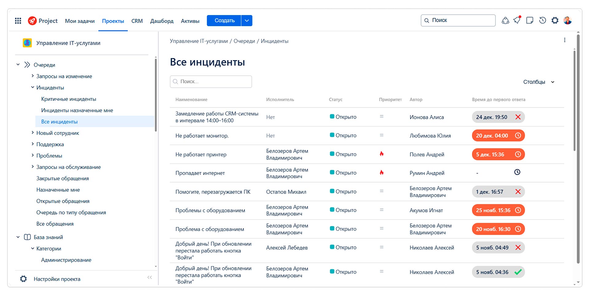 EvaServiceDesk-очередь